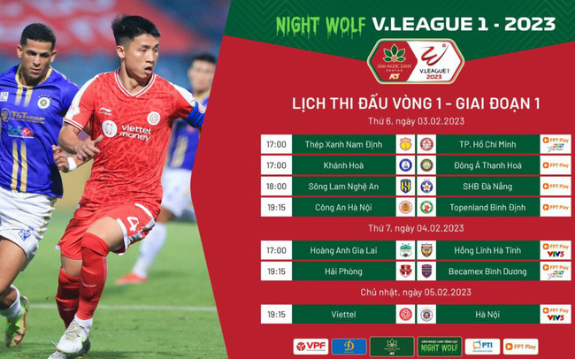 Lịch thi đấu V.League 2023 hôm nay (3/2): Tâm điểm trên sân Hàng Đẫy