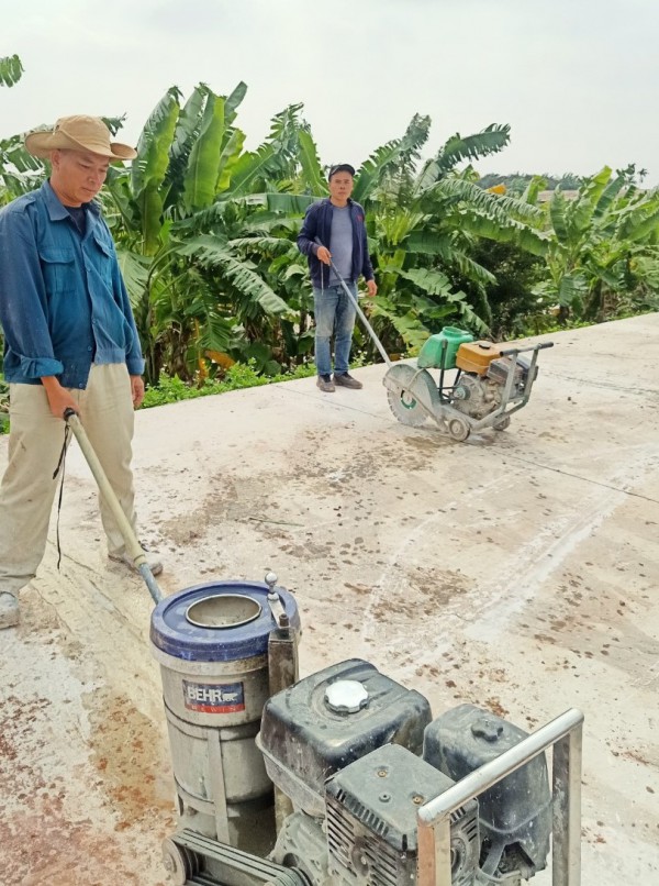 Mặt đê sông Thái Bình vừa 