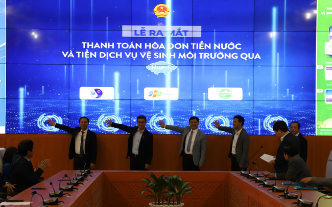 Thanh toán hóa đơn tiền nước, dịch vụ vệ sinh môi trường qua Hue-S