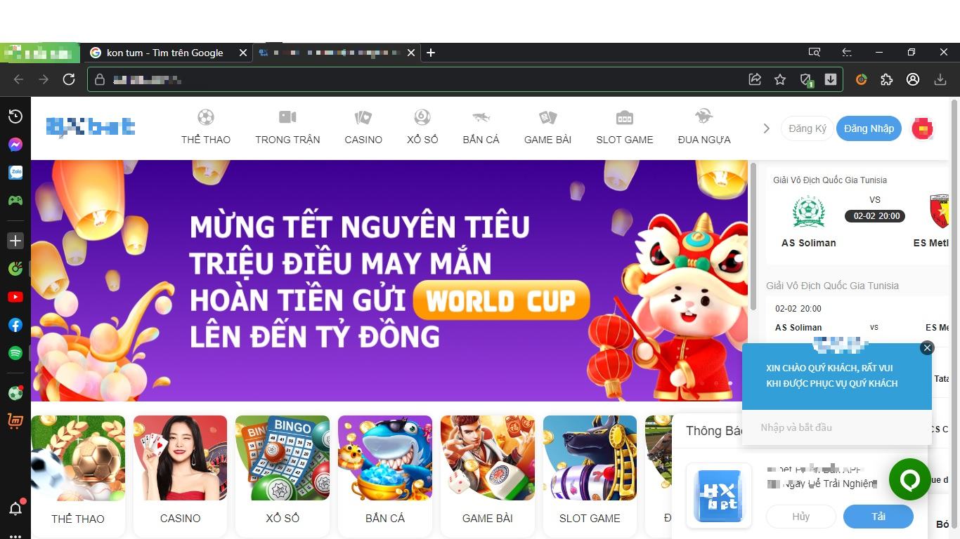 Web cờ bạc mạo danh tên miền UBND tỉnh Kon Tum