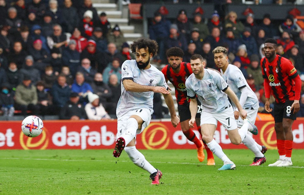 Vòng 27 Ngoại hạng Anh - Salah đá hỏng phạt đền, Liverpool bại trận trước Bournemouth Vòng 27 Ngoại hạng Anh - Salah đá hỏng phạt đền, Liverpool bại trận trước Bournemouth