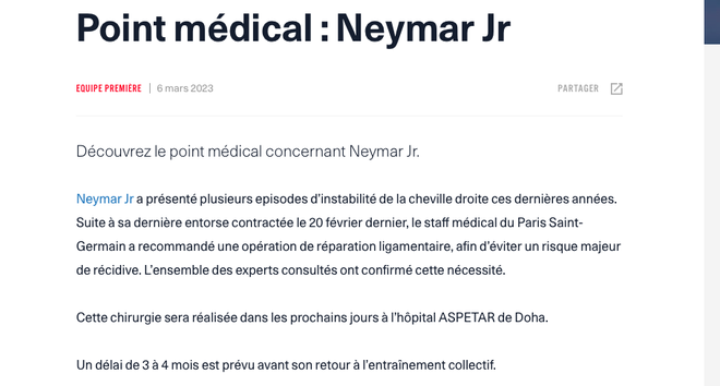 Neymar chính thức tạm biệt mùa 2022/23