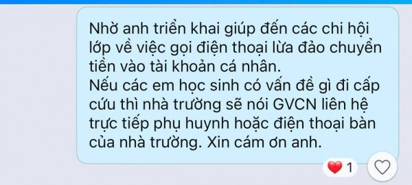 Phụ huynh liên tiếp nhận tin 
