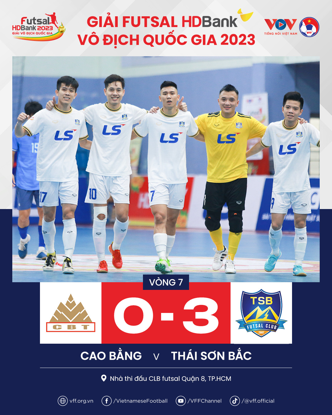 Vòng 7 giải Futsal HDBank VĐQG 2023 (17/4): Sahako thua trận thứ ba liên tiếp