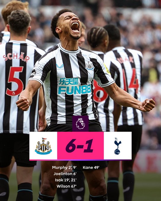 Vòng 32 Ngoại hạng Anh - Newcastle trút mưa bàn thắng vào lưới Tottenham Vòng 32 Ngoại hạng Anh - Newcastle trút mưa bàn thắng vào lưới Tottenham