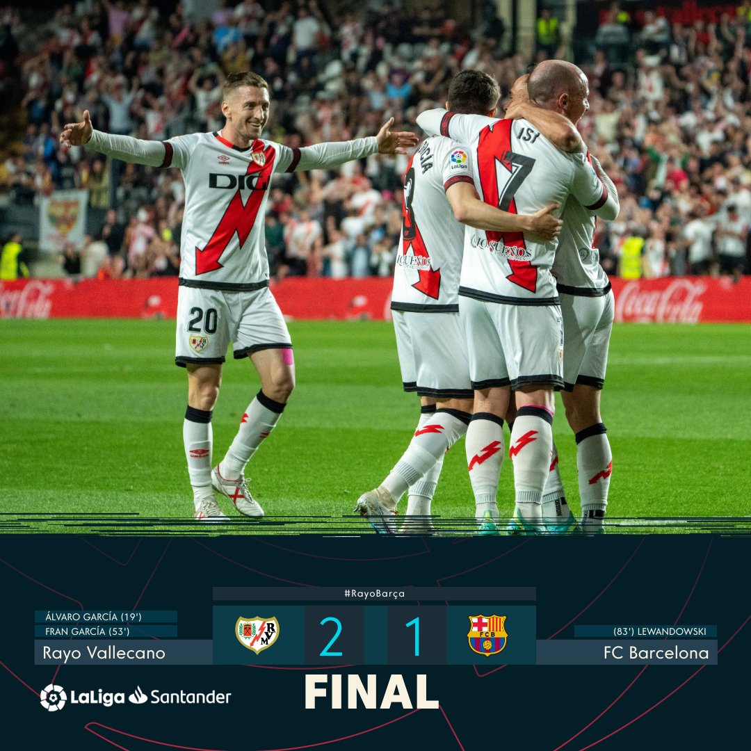 Barcelona bất ngờ nhận thất bại trên sân của Rayo Vallecano