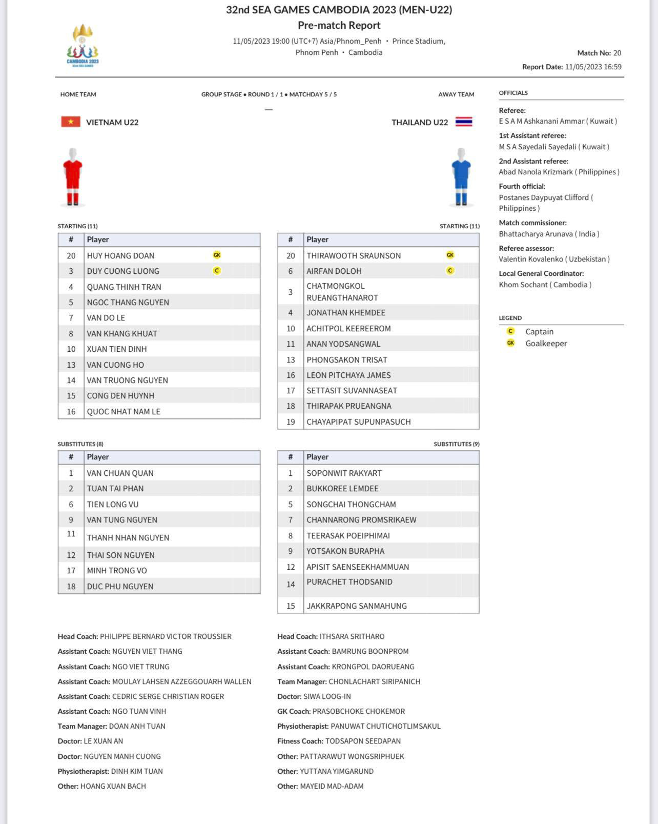 SEA Games 32 - U22 Việt Nam 1-1 U22 Thái Lan: Bất phân thắng bại!