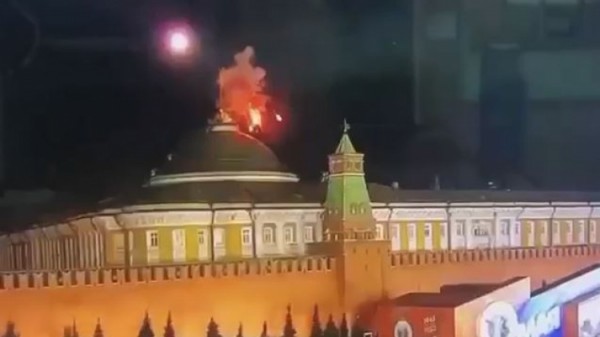 Clip UAV phát nổ ngay bên trên điện Kremlin (Nga) vào thời điểm nhạy cảm