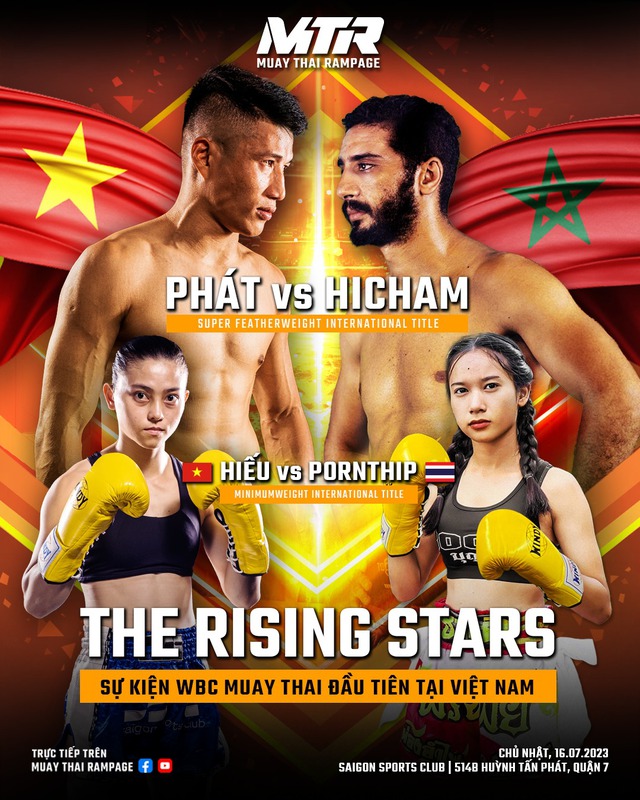 Minh Phát, Hữu Hiếu tranh đai WBC thế giới tại giải đấu Muay chuyên nghiệp MTR - Ảnh 3. Minh Phát, Hữu Hiếu tranh đai WBC thế giới tại giải đấu Muay chuyên nghiệp MTR - Ảnh 3.