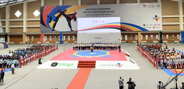 Khai mạc Giải Vô địch Taekwondo các lứa tuổi trẻ quốc gia năm 2023 - Ảnh 1. Khai mạc Giải Vô địch Taekwondo các lứa tuổi trẻ quốc gia năm 2023 - Ảnh 1.