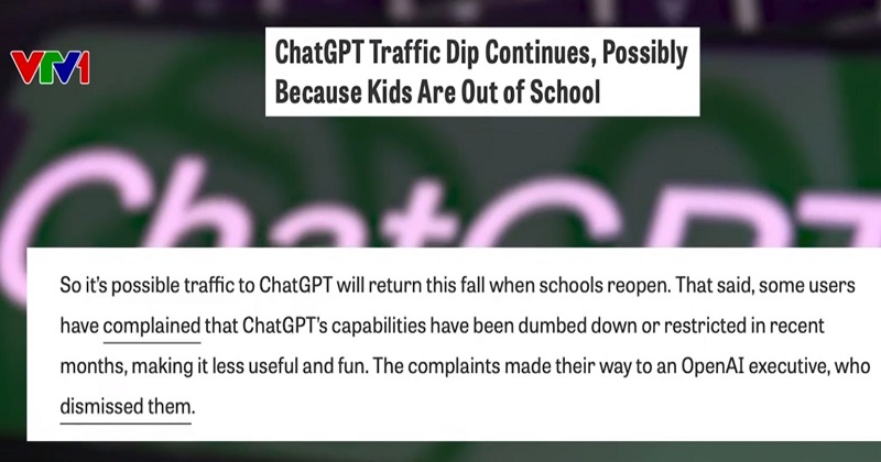 ChatGPT sụt giảm lưu lượng người dùng