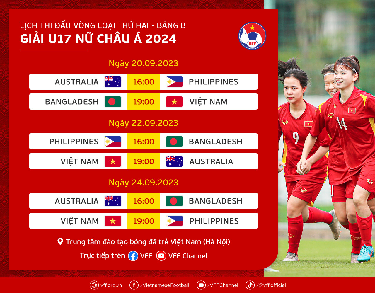 U17 nữ Philippines có mặt tại Việt Nam, sẵn sàng cho vòng loại 2 giải U17 nữ châu Á 2024