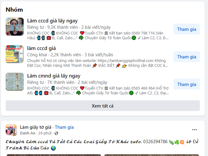 Làm giả CCCD nhan nhản trên mạng xã hội, mọi người tránh xa coi chừng tù tội Làm giả CCCD nhan nhản trên mạng xã hội, mọi người tránh xa coi chừng tù tội