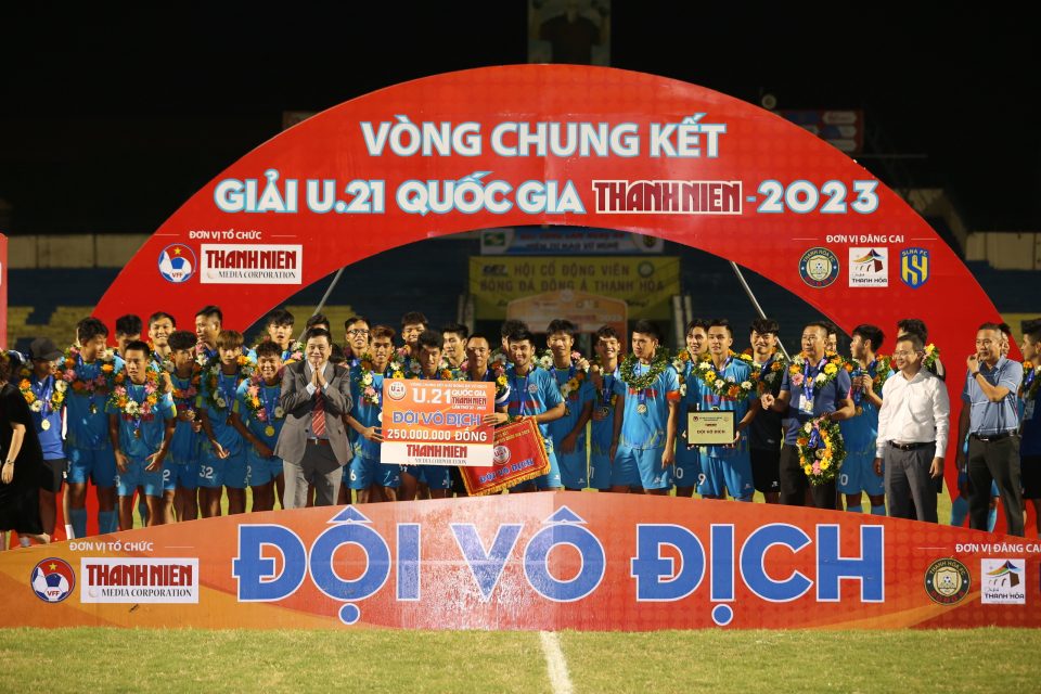 Thắng SLNA trên chấm luân lưu, U.21 PVF-CAND vô địch giải U.21 quốc gia 2023 Thắng SLNA trên chấm luân lưu, U.21 PVF-CAND vô địch giải U.21 quốc gia 2023