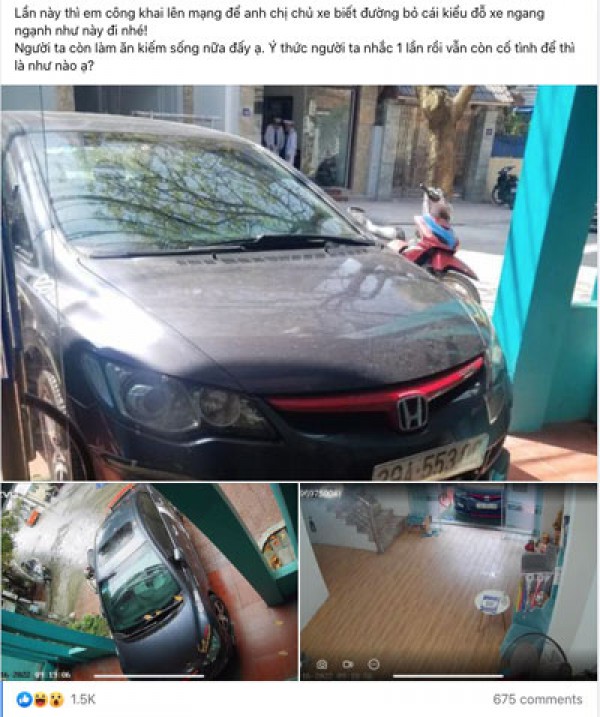 Có tiền mua ô tô mà không lo nổi chỗ gửi, ăn vạ trước cửa nhà người ta!