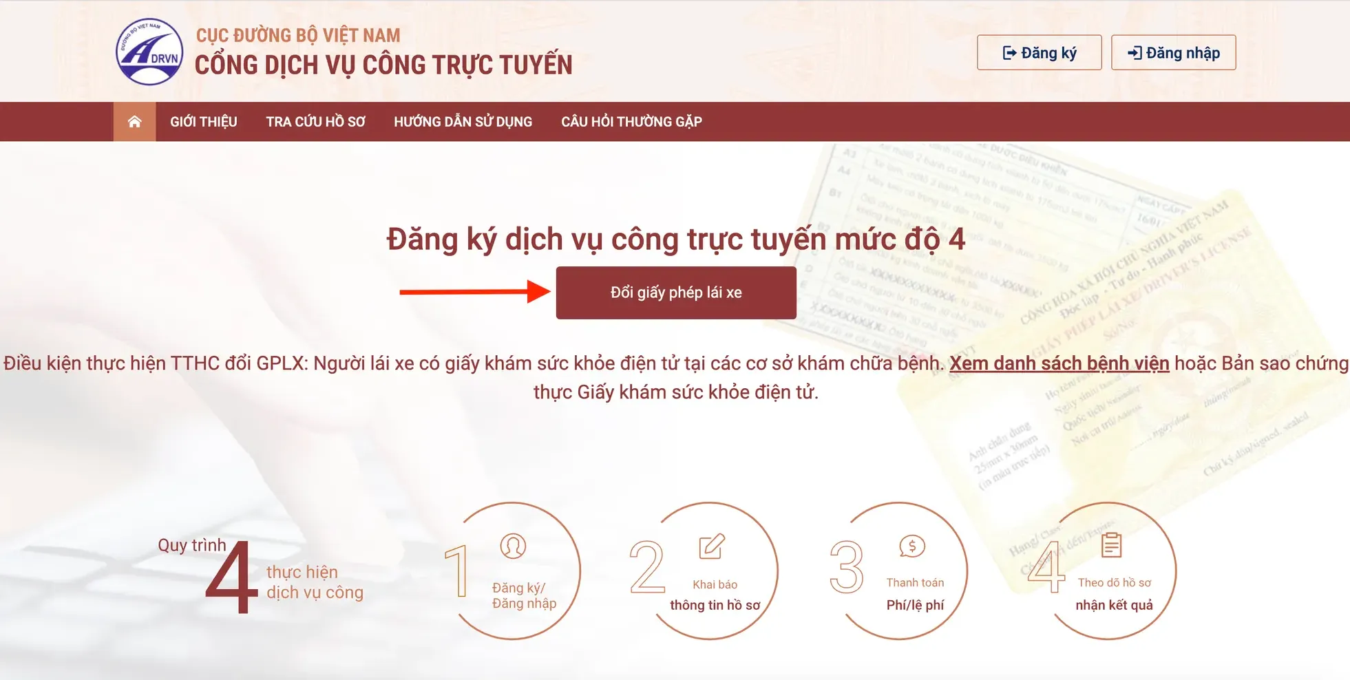 Cách đổi giấy phép lái xe bằng hình thức trực tuyến tại TP.HCM Cách đổi giấy phép lái xe bằng hình thức trực tuyến tại TP.HCM