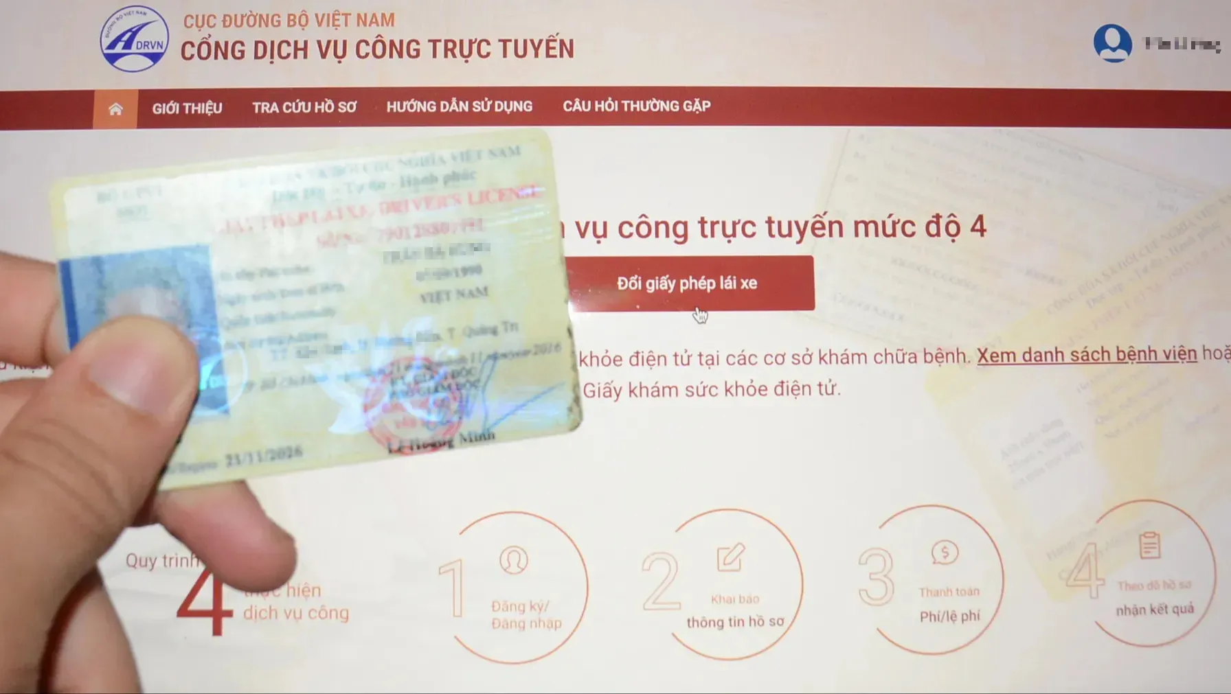 Cách đổi giấy phép lái xe bằng hình thức trực tuyến tại TP.HCM Cách đổi giấy phép lái xe bằng hình thức trực tuyến tại TP.HCM