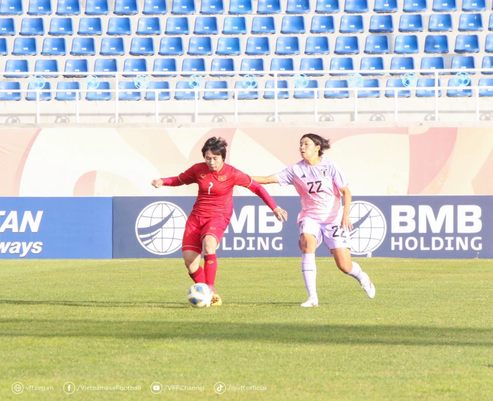 ĐT nữ Việt Nam thi đấu kiên cường trước Nhật Bản