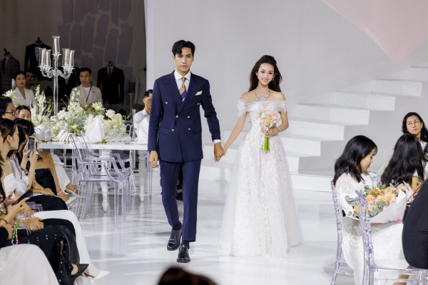 Hoa hậu Lan Anh diện váy cưới, chinh phục sàn catwalk