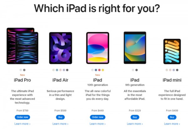 Apple sẽ làm rõ sự khác biệt giữa iPad Pro và iPad Air