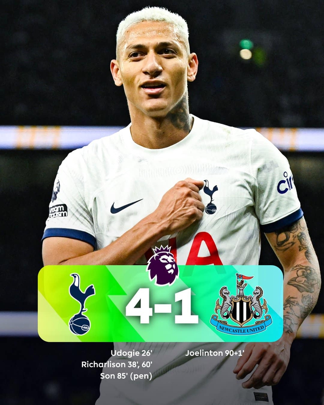 Tottenham ngắt mạch trận thất vọng bằng chiến thắng ấn tượng trước Newcastle Tottenham ngắt mạch trận thất vọng bằng chiến thắng ấn tượng trước Newcastle