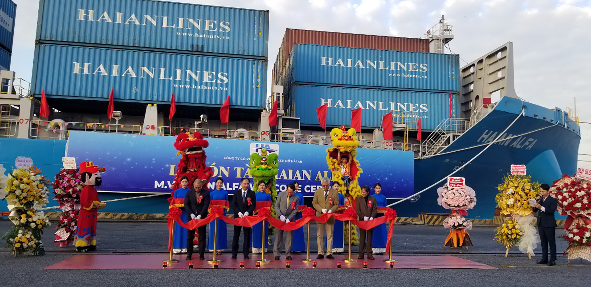 Lễ đón nhận tàu HAIAN ALFA tại cảng Hải An, TP.Hải Phòng chiều 28.12