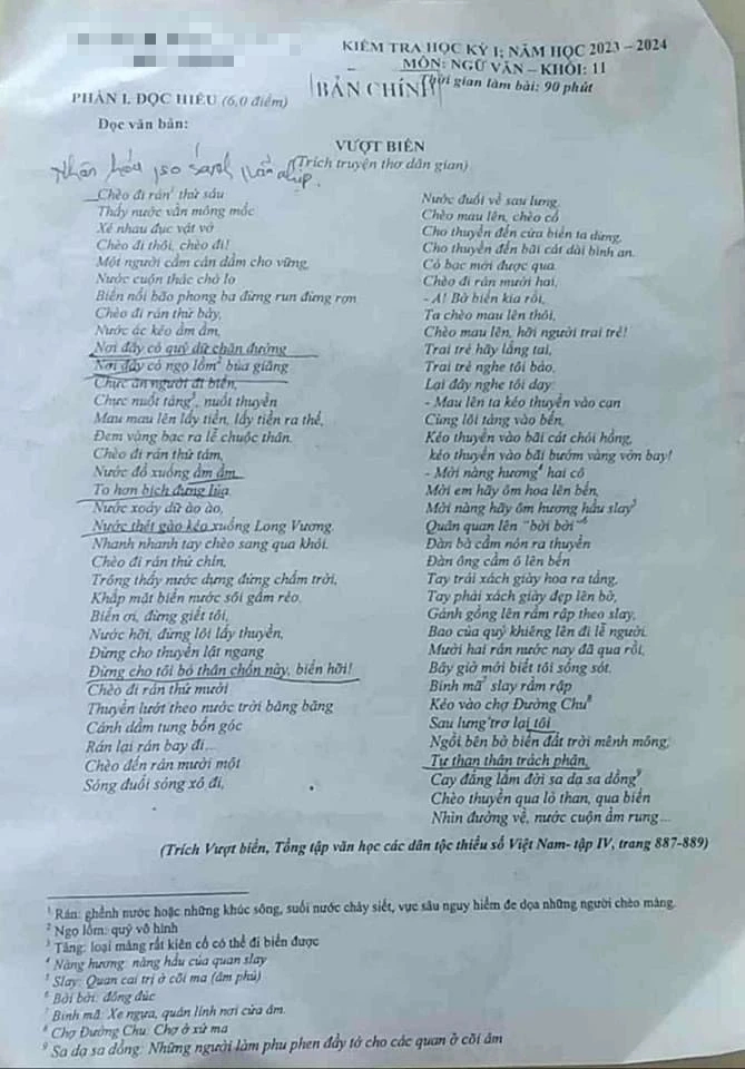 Đề kiểm tra ngữ văn dài 3-4 trang: nỗi ám ảnh của học sinh - Ảnh 1. Đề kiểm tra ngữ văn dài 3-4 trang: nỗi ám ảnh của học sinh - Ảnh 1.