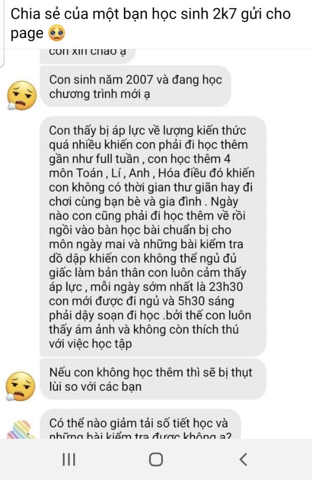 Học sinh than "ám ảnh" chuyện học, áp lực kiến thức khiến dư luận quan tâm - Ảnh 1. Học sinh than "ám ảnh" chuyện học, áp lực kiến thức khiến dư luận quan tâm - Ảnh 1.