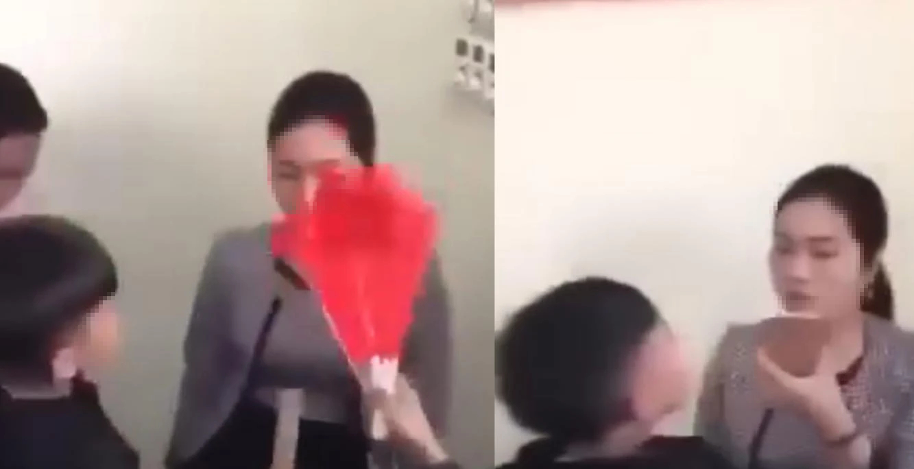 Xác minh đoạn clip nhóm học sinh ép cô giáo vào tường rồi thách thức, văng tục - Ảnh 1. Xác minh đoạn clip nhóm học sinh ép cô giáo vào tường rồi thách thức, văng tục - Ảnh 1.