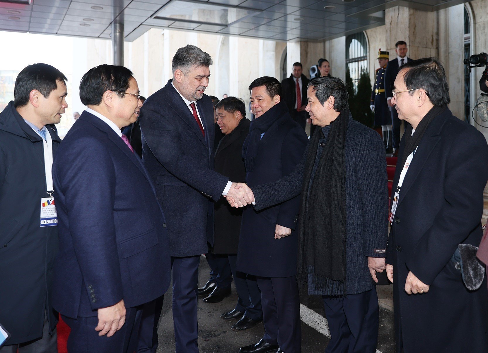 Lễ đón Thủ tướng Phạm Minh Chính thăm chính thức Romania- Ảnh 3. Lễ đón Thủ tướng Phạm Minh Chính thăm chính thức Romania- Ảnh 3.