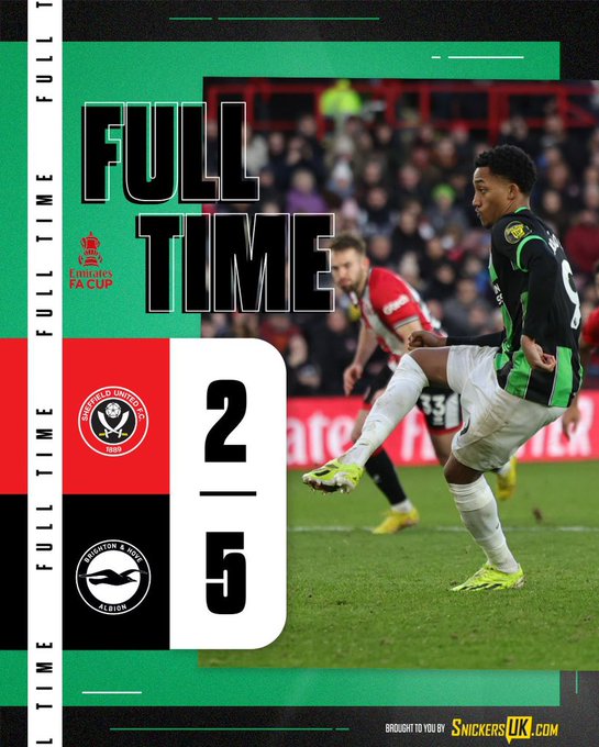 Vòng 4 cúp FA - Brighton đi tiếp sau cơn mưa bàn thắng Vòng 4 cúp FA - Brighton đi tiếp sau cơn mưa bàn thắng
