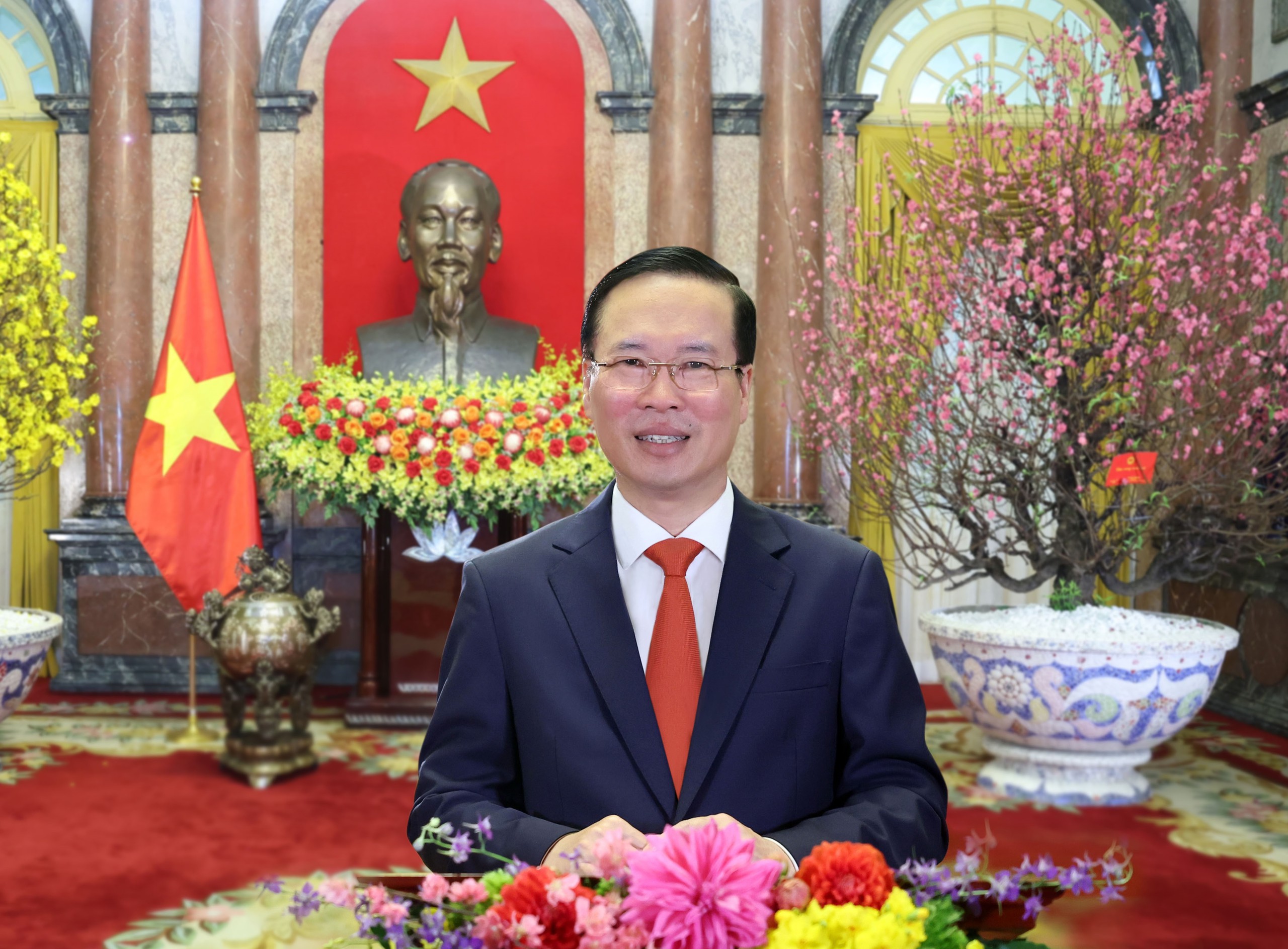 Chủ tịch nước Võ Văn Thưởng chúc tết Nguyên đán Giáp Thìn 2024- Ảnh 1.