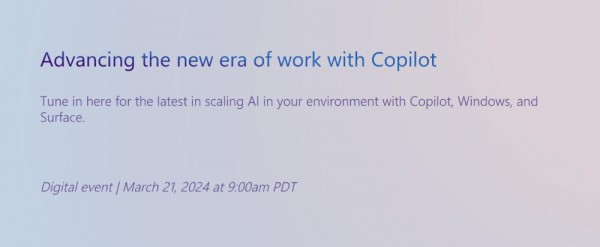 Microsoft xác nhận tổ chức sự kiện đáng chú ý vào ngày 21/3