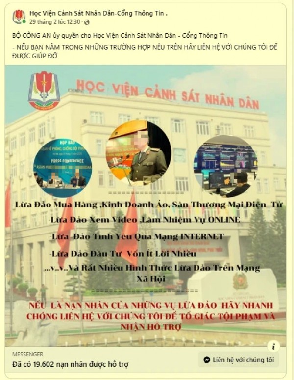 Cảnh giác các fanpage, ứng dụng giả mạo cơ quan công an Cảnh giác các fanpage, ứng dụng giả mạo cơ quan công an