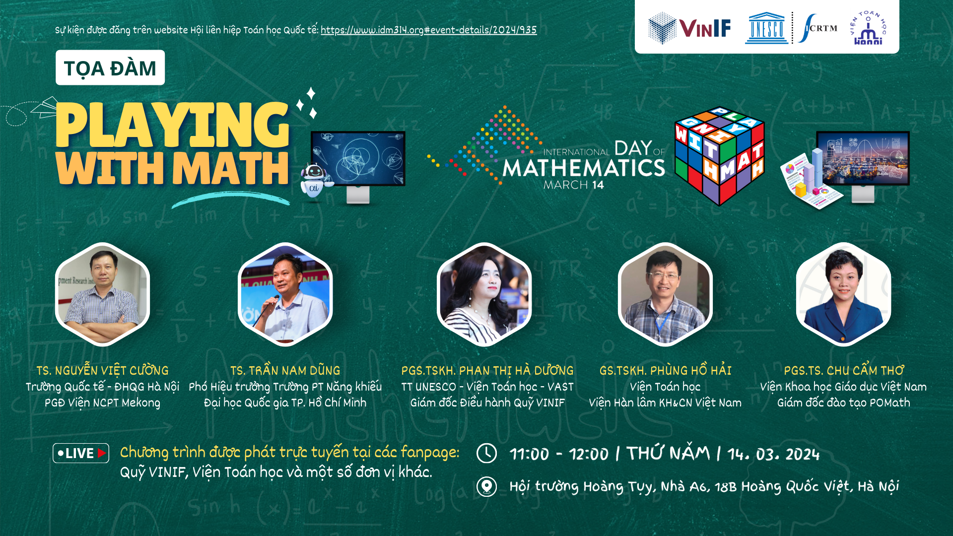 Cùng trải nghiệm trong Ngày Toán học quốc tế 'Playing With Math'- Ảnh 3. Cùng trải nghiệm trong Ngày Toán học quốc tế 'Playing With Math'- Ảnh 3.