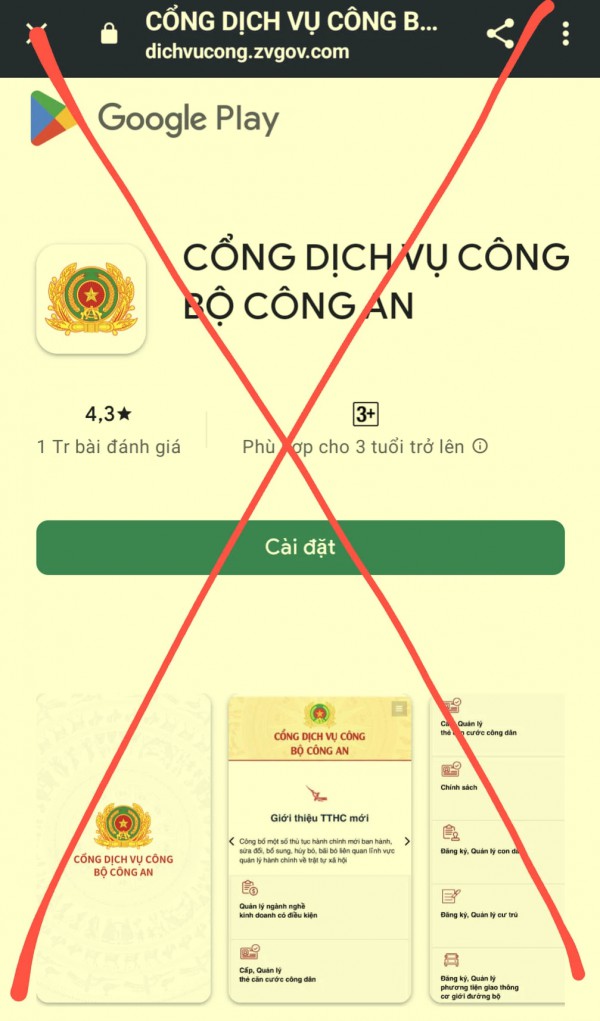 Cảnh giác các fanpage, ứng dụng giả mạo cơ quan công an Cảnh giác các fanpage, ứng dụng giả mạo cơ quan công an