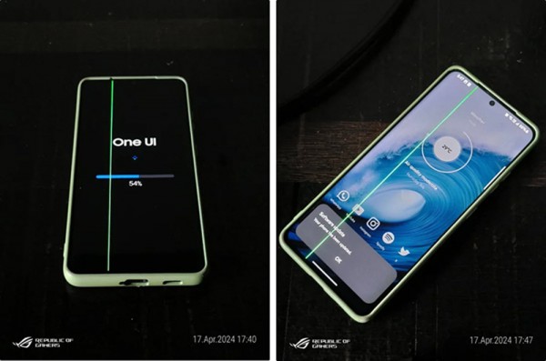 Người dùng smartphone Galaxy của Samsung phàn nàn về sọc xanh trên màn hình