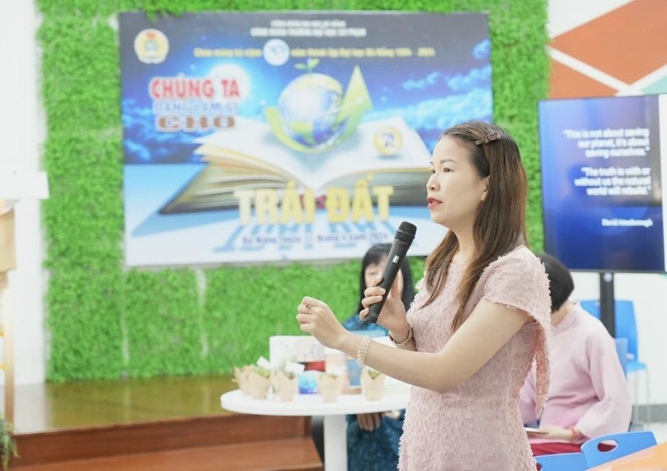 Tiến sĩ Nguyễn Thị Triều Tiên (giảng viên khoa Giáo dục mầm non, Trường ĐH Sư phạm - ĐH Đà Nẵng) tham gia chương trình 