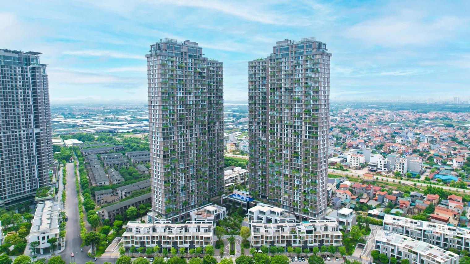 Hai tòa tháp căn hộ cao cấp Sol Forest Ecopark -