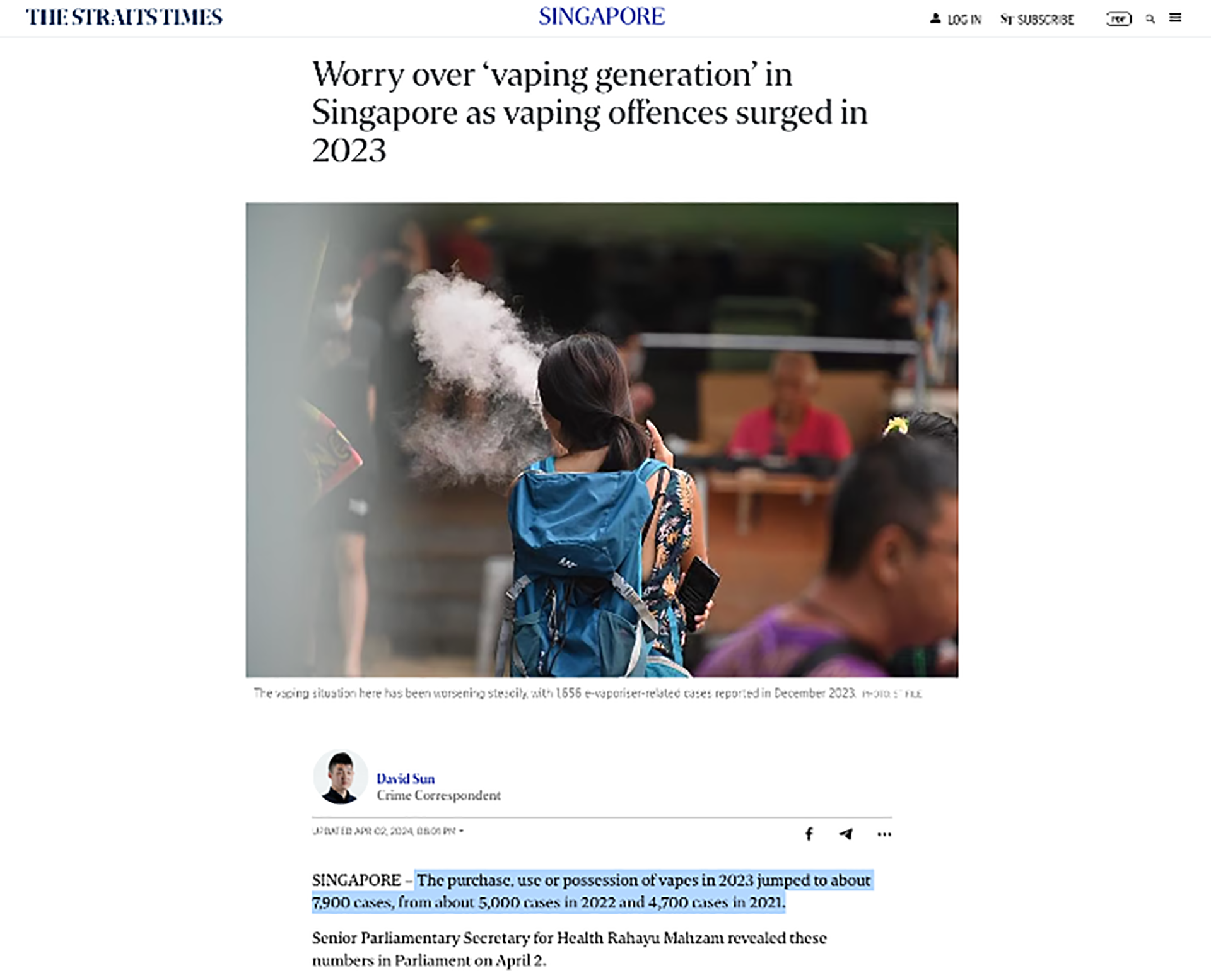 Số lượng vi phạm liên quan đến thuốc lá mới tại Singapore tăng cao bất chấp chế tài nghiêm ngặt. Nguồn: The Straits Times