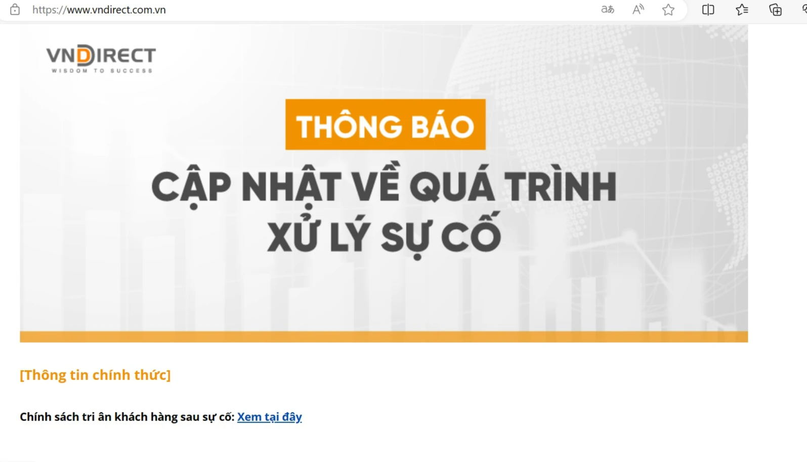 Nhà đầu tư chứng khoán tại VNDIRECT sáng 1.4 vẫn chưa thể giao dịch được- Ảnh 1. Nhà đầu tư chứng khoán tại VNDIRECT sáng 1.4 vẫn chưa thể giao dịch được- Ảnh 1.