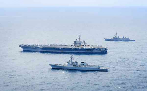 Nhật-Hàn-Mỹ tập trận chung trên biển