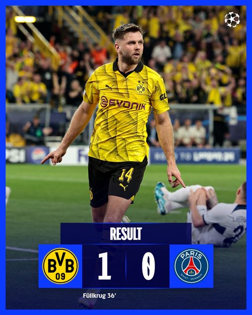Dortmund thắng tối thiểu trước PSG ở lượt đi bán kết Champions League Dortmund thắng tối thiểu trước PSG ở lượt đi bán kết Champions League