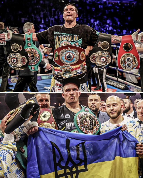 Võ sĩ Usyk hạ Tyson Fury thống nhất 4 đai vô địch quyền anh hạng nặng