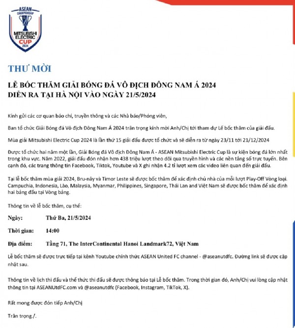 Hôm nay, bốc thăm AFF Cup tại Hà Nội: Cục diện phức tạp, Việt Nam sẵn sàng quyết đấu Hôm nay, bốc thăm AFF Cup tại Hà Nội: Cục diện phức tạp, Việt Nam sẵn sàng quyết đấu