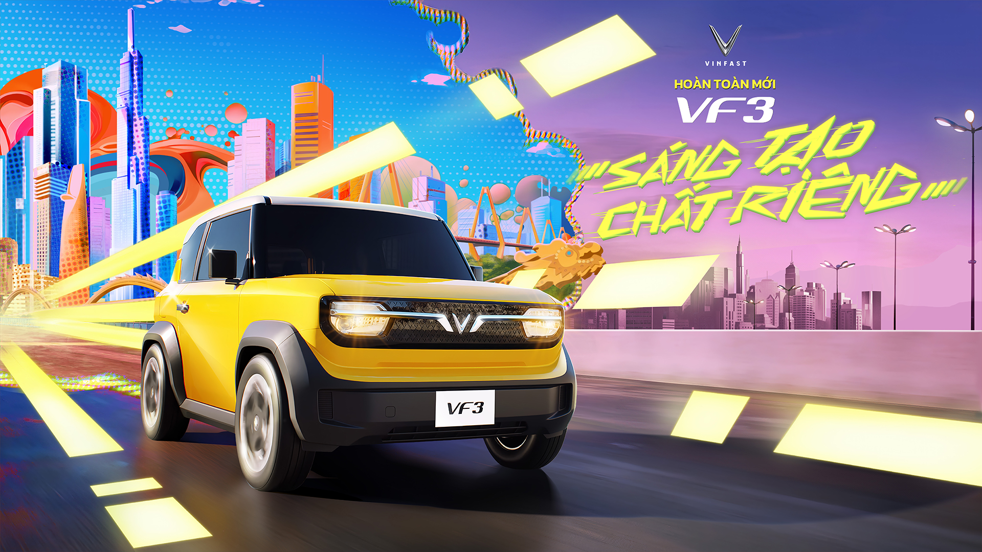 VinFast VF 3 được phối màu trẻ trung, cá tính