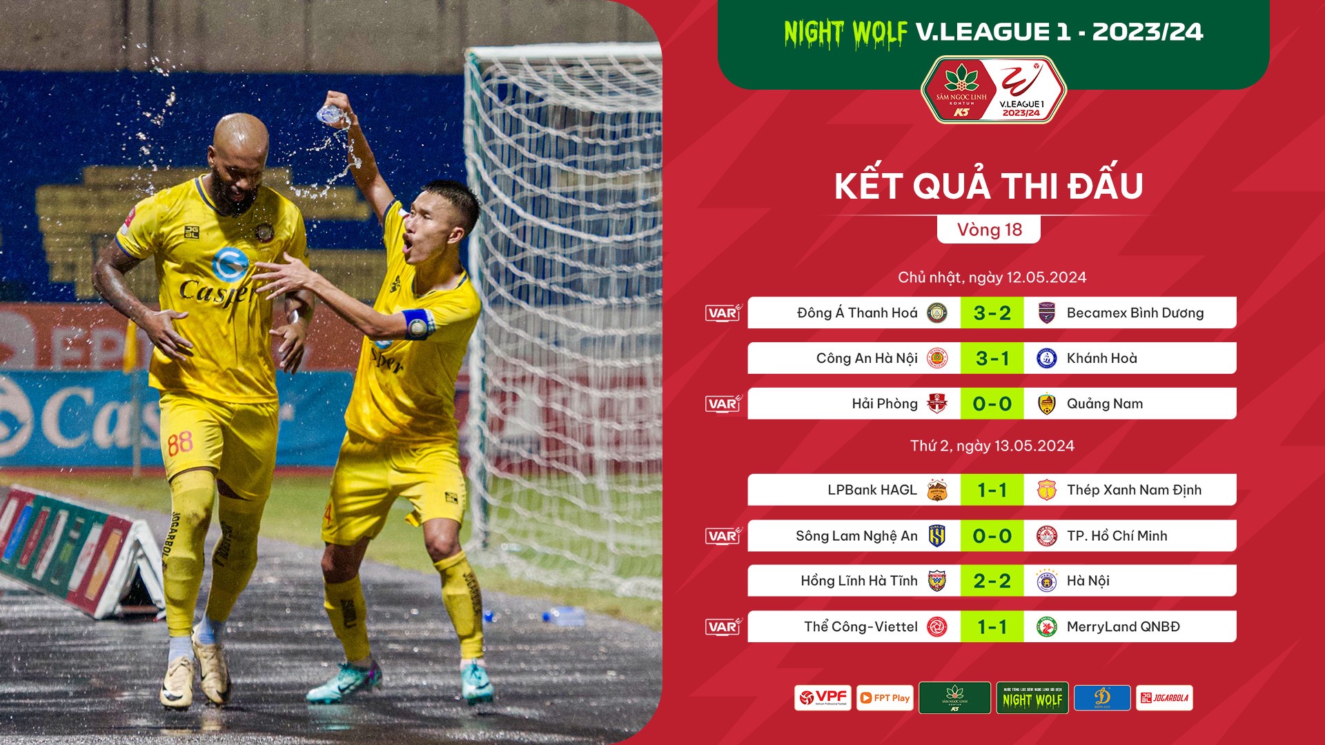 Vòng 18 Night Wolf V.League 1-2023/24: Căng như dây đàn!