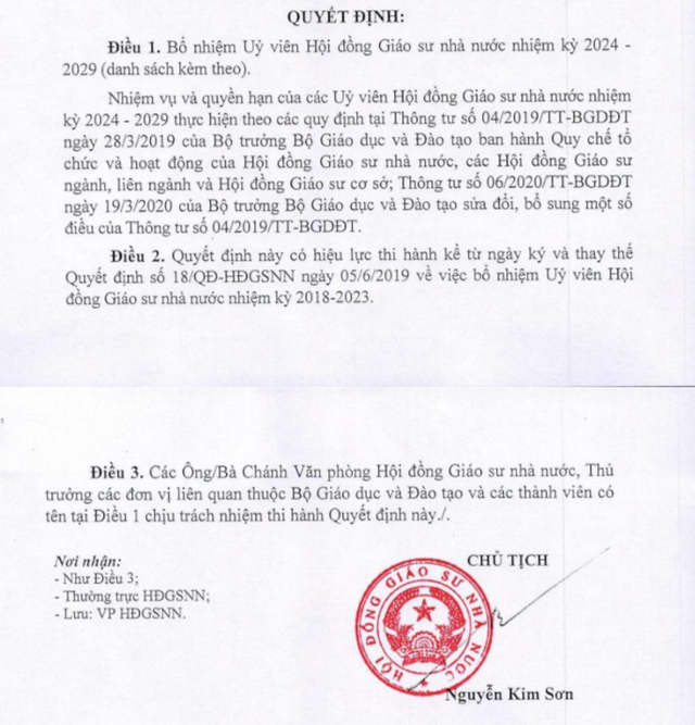 16/28 ủy viên là thành viên mới tham gia Hội đồng Giáo sư nhà nước- Ảnh 1.