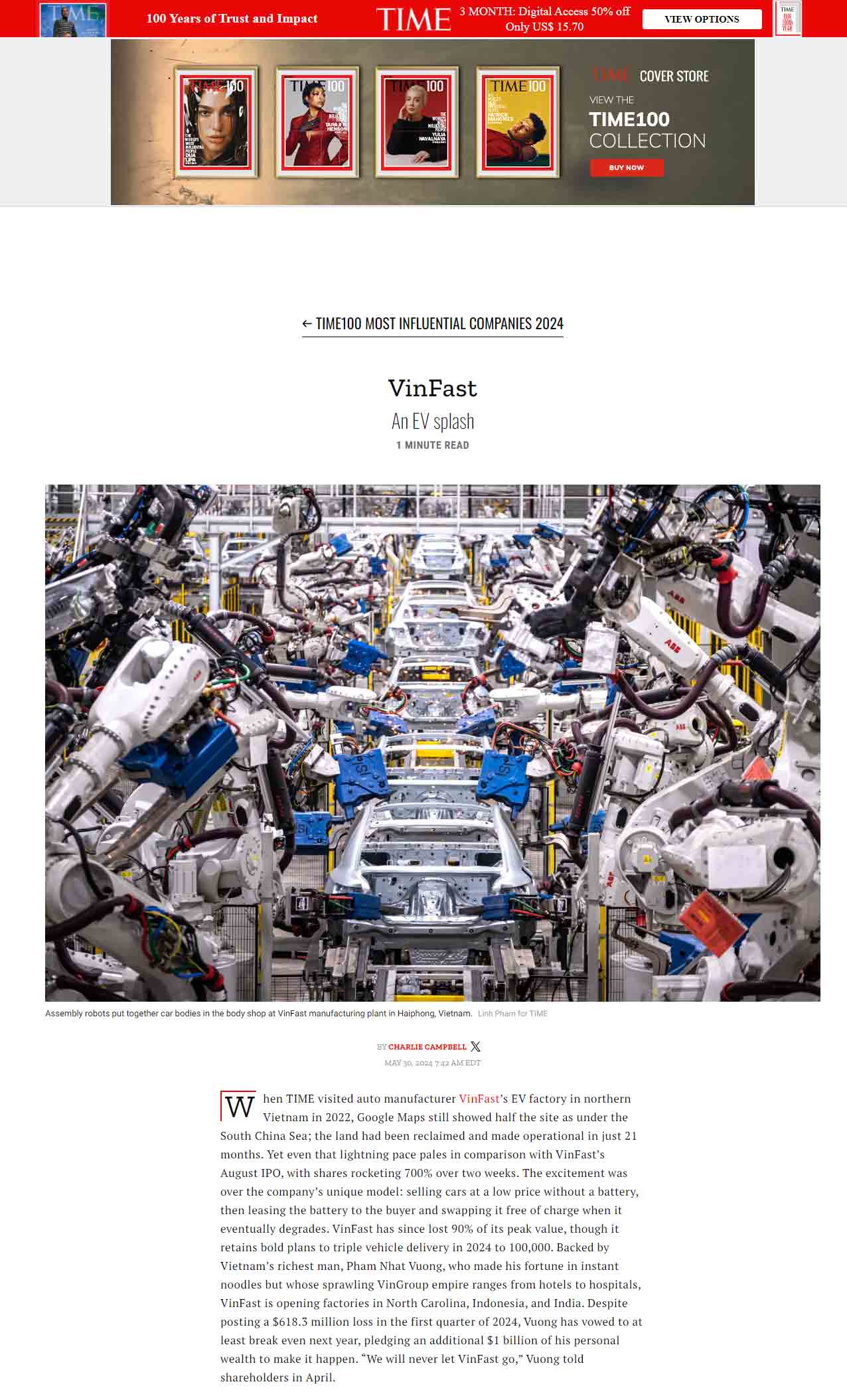 Lý do VinFast vào top 100 công ty có tầm ảnh hưởng nhất thế giới- Ảnh 2.