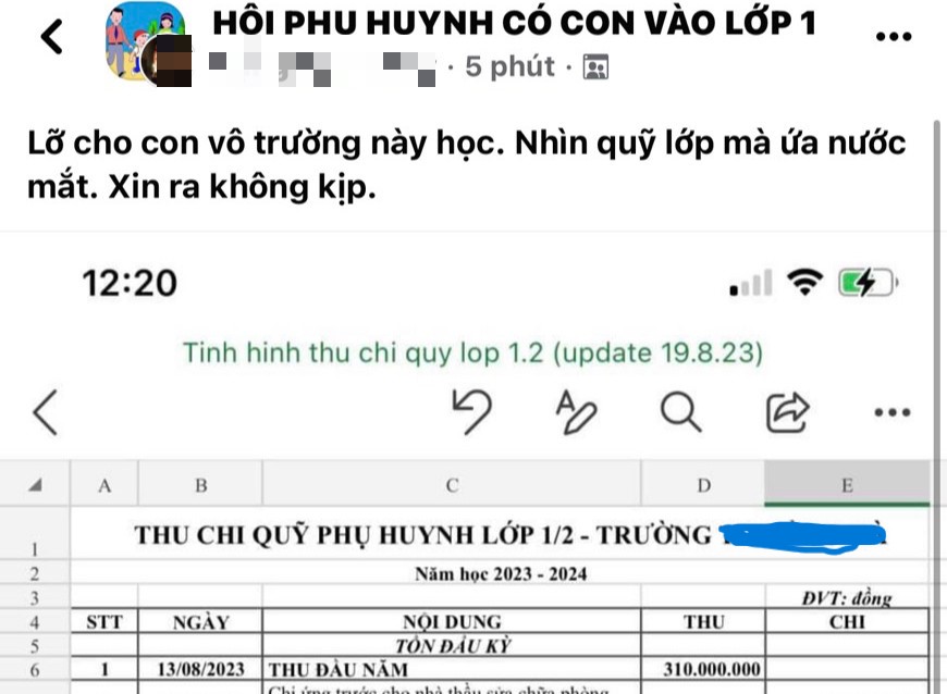 Bận lòng với quỹ phụ huynh- Ảnh 1.
